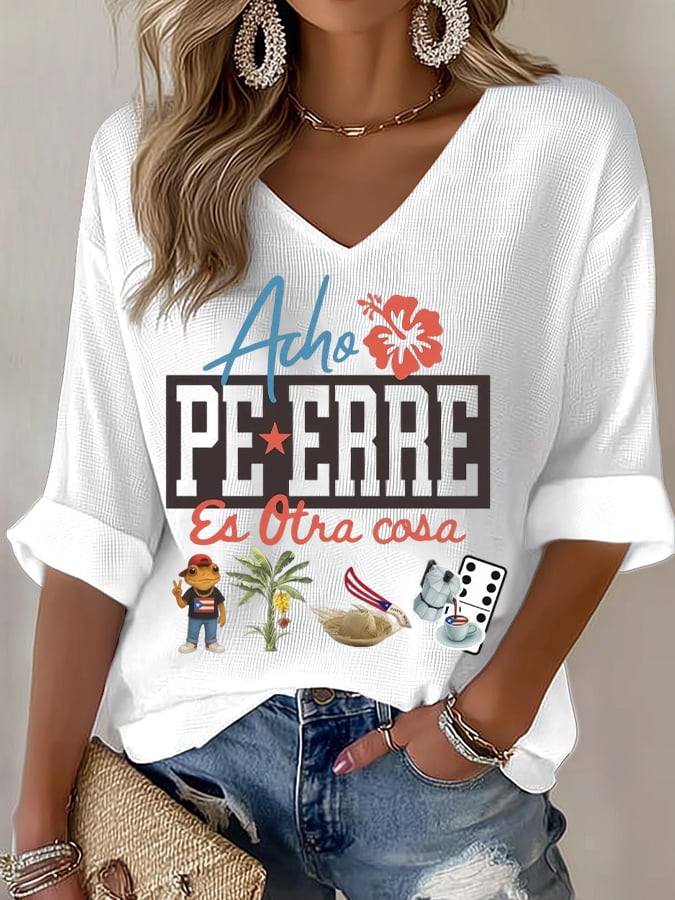Women's Puerto Rico Print T-Shirt