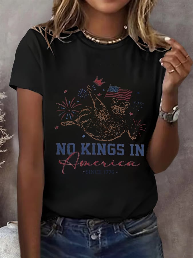 🔥Buy 3 Get 15% Off🔥Women's No King In America Printed T-Shirt