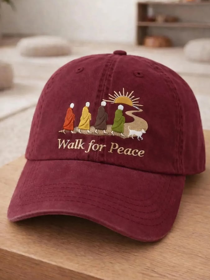 Walk For Peace Printed Casual Hat