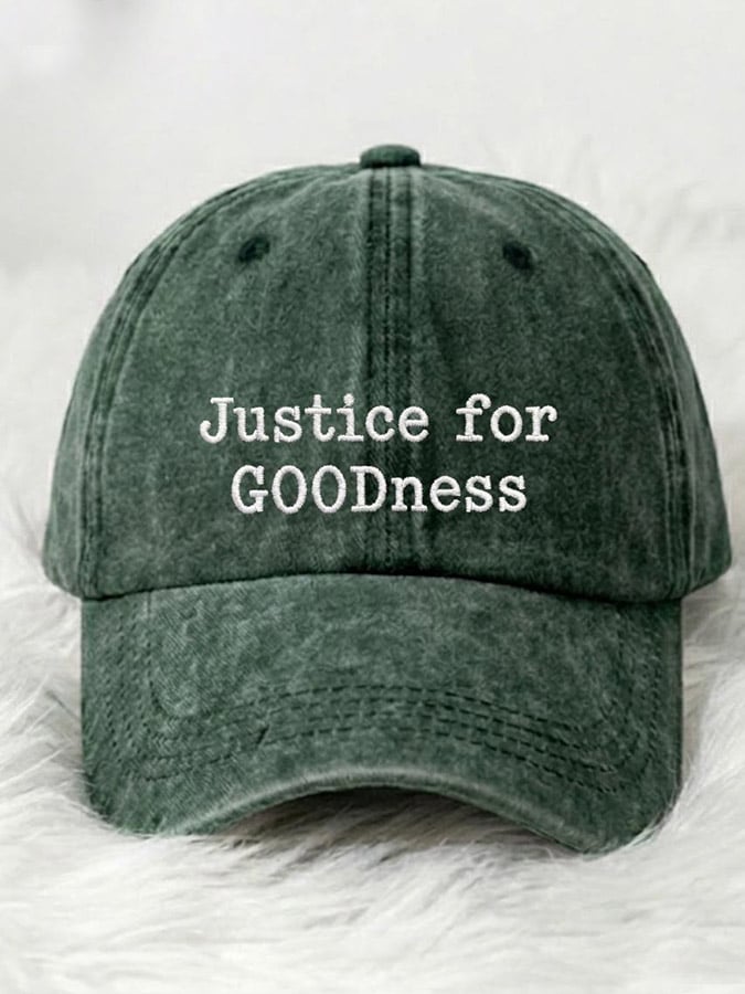 Unisex Justice For GOODness Printed Casual Hat