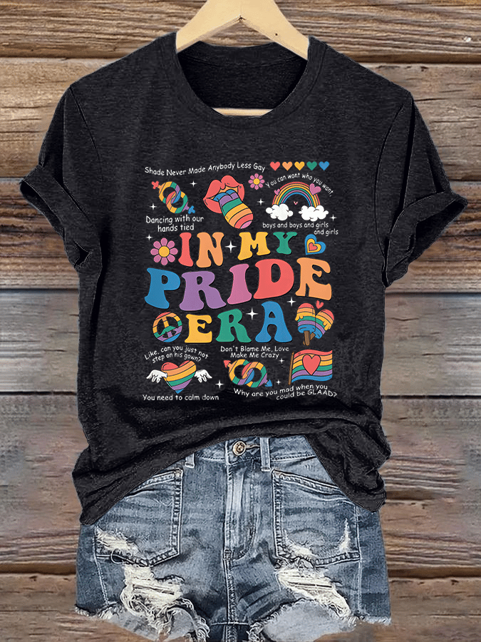 Women's In My Pride Era, Pride Month Print T-Shirt
