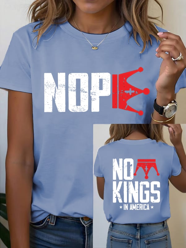 🔥Buy 3 Get 15% Off Women's No Kings In America T-Shirt