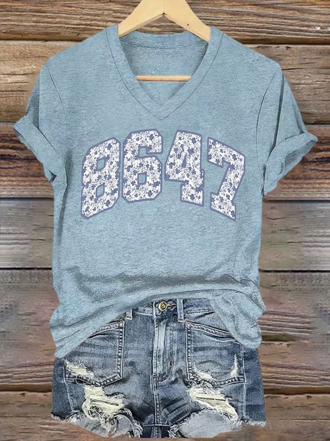 🔥Buy 3 Get 15% Off🔥Women's 86/47 Flowers Print T-shirt