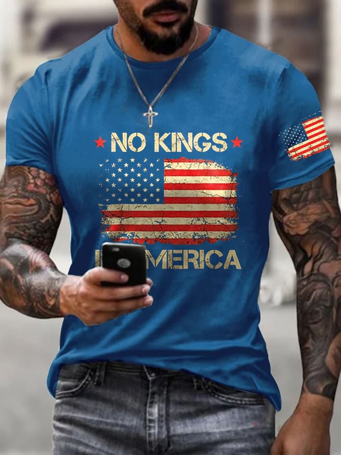 🔥Buy 3 Get 15% Off🔥Men's No King in America Print Casual T-Shirt