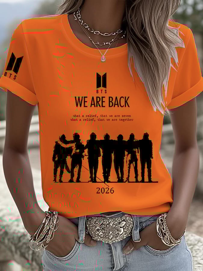 🔥Buy 3 Get 15% Off🔥Women'S 2026 Bts Comeback Art Print T-Shirt