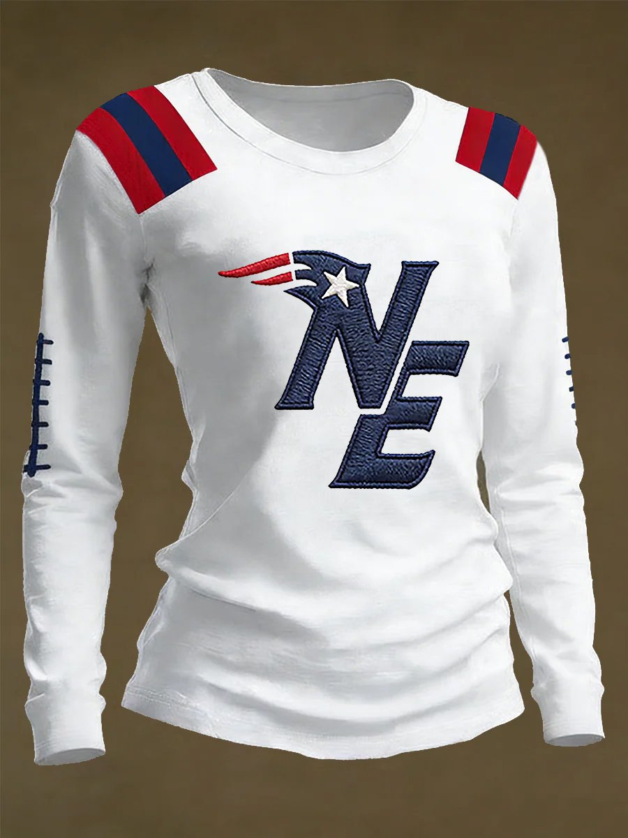 Women's Retro Football Print Shirt