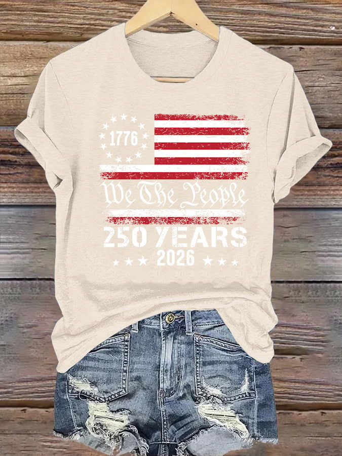 Women's 250 YEARS Print Round-Neck T-Shirt