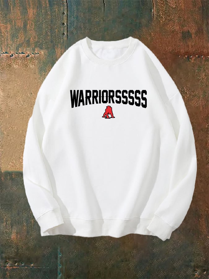 Unisex WARRIORSSSSS Print Sweatshirt