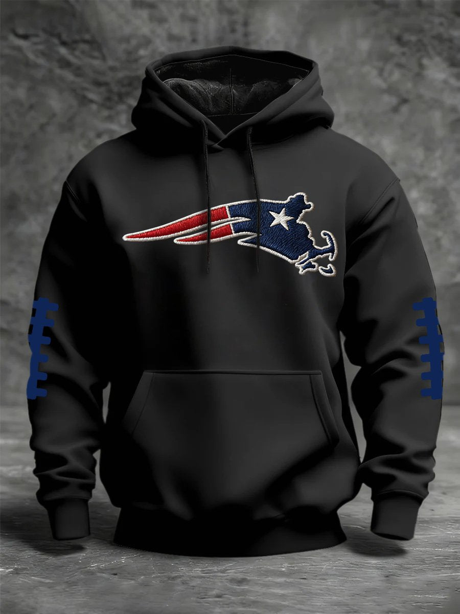 Men's Football Print Crew Neck Top
