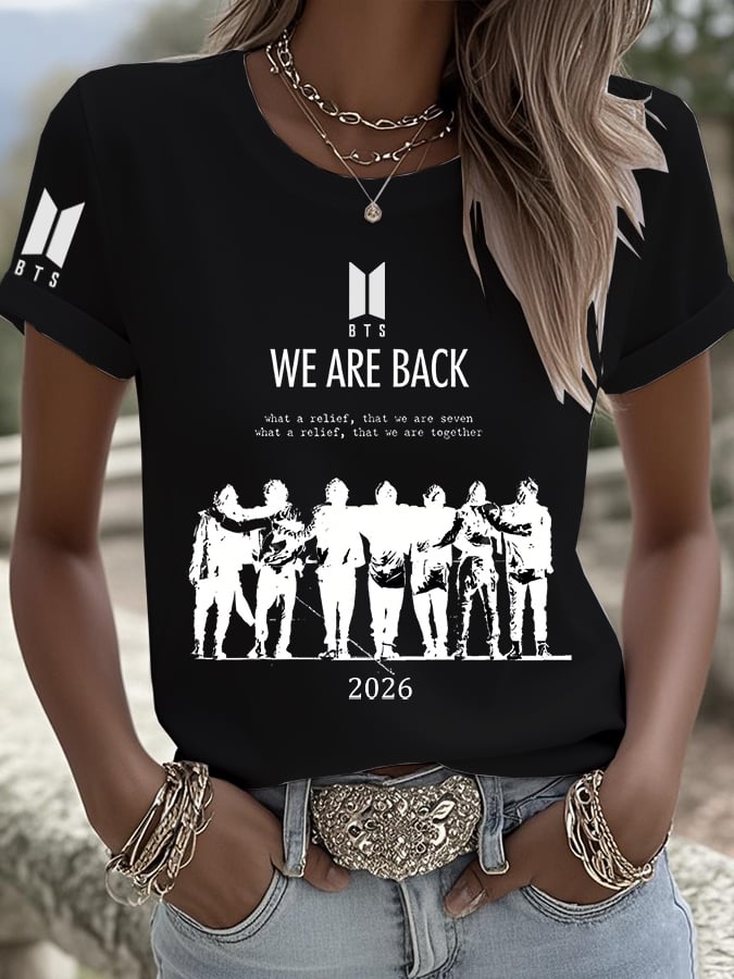 🔥Buy 3 Get 15% Off🔥Women'S 2026 Bts Comeback Art Print T-Shirt