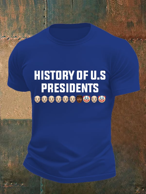 🔥Buy 3 Get 15% Off🔥Men's History Of US Presidents Print T-Shirt