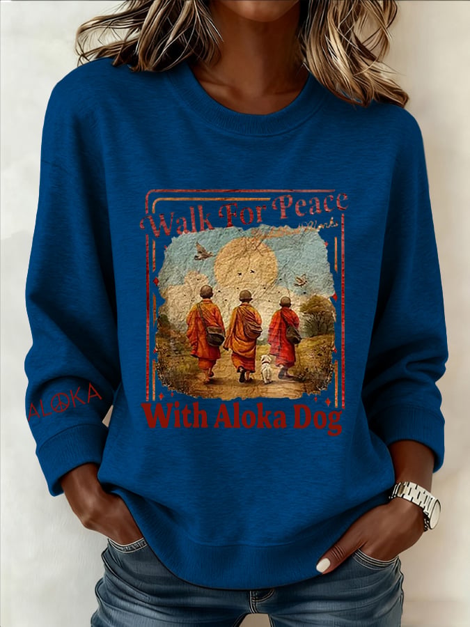 Women's Walk For Peace Art Print Sweatshirt