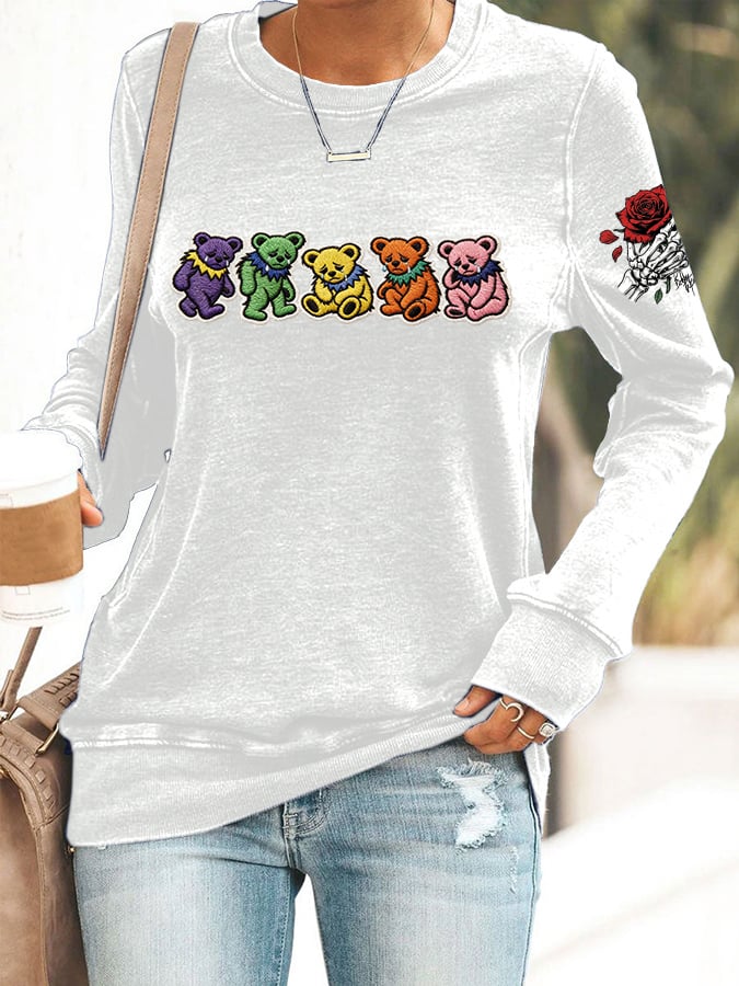 🔥Buy 3 Get 15% Off Women's Vintage Rock Tribute Print Casual Sweatshirt