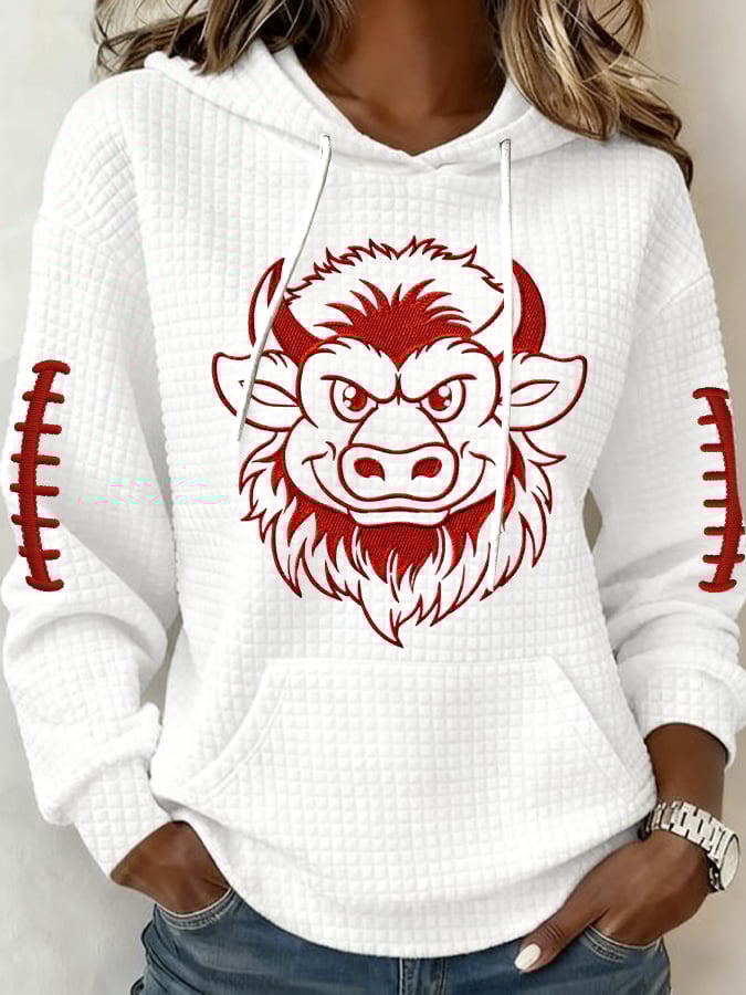 Women's Football Print Casual Sweatshirt