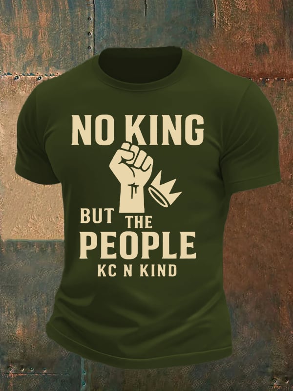 Men's no king but the people KC N kind print T-Shirt