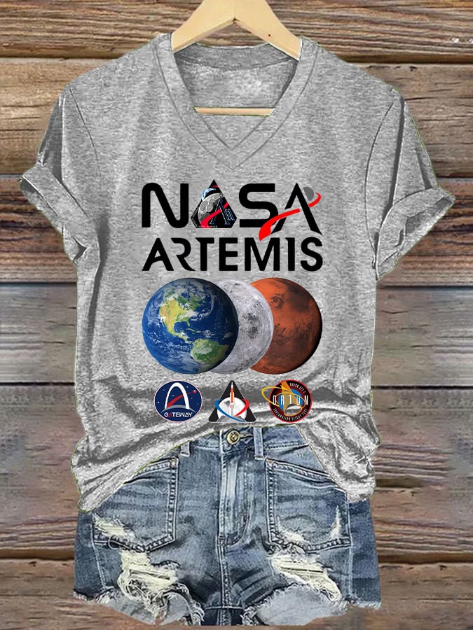 Women's Casual Artemis Ii Printed Short-Sleeve T-Shirt