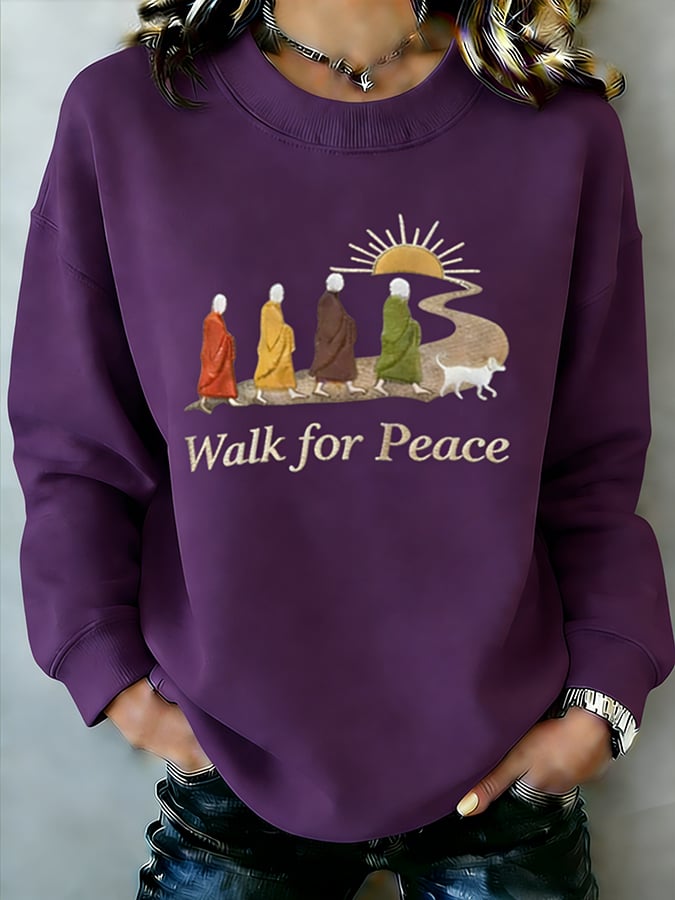 Women's Walk For Peace Art Print Sweatshirt