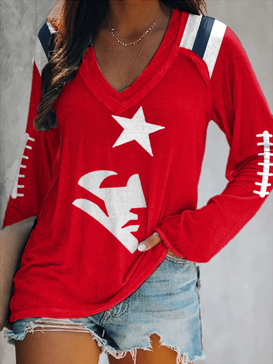 Women's Football Printed Top
