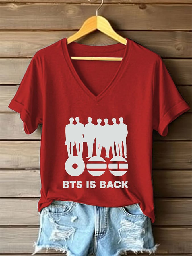 🔥Buy 3 Get 15% Off🔥Women's BTS lovers Printed short-sleeved T-shirt
