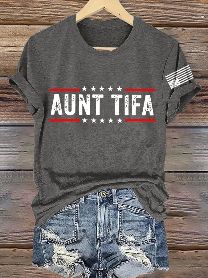 🔥Buy 3 Get 15% Off🔥Retro Aunt Tifa Print T-Shirt