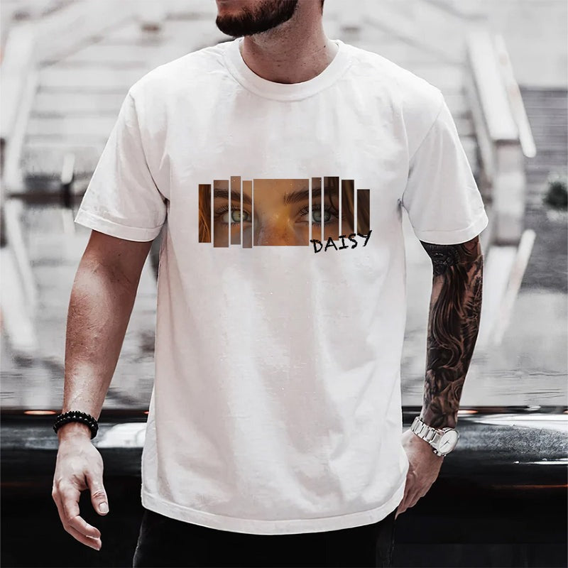 Personalized T-shirt Custom Girlfriend Eyes Fashion Design Perfect Valentine's Day Gift for Couples