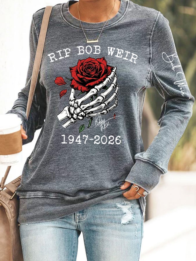🔥Buy 3 Get 15% Off Women's Vintage Rock Tribute Print Casual Sweatshirt