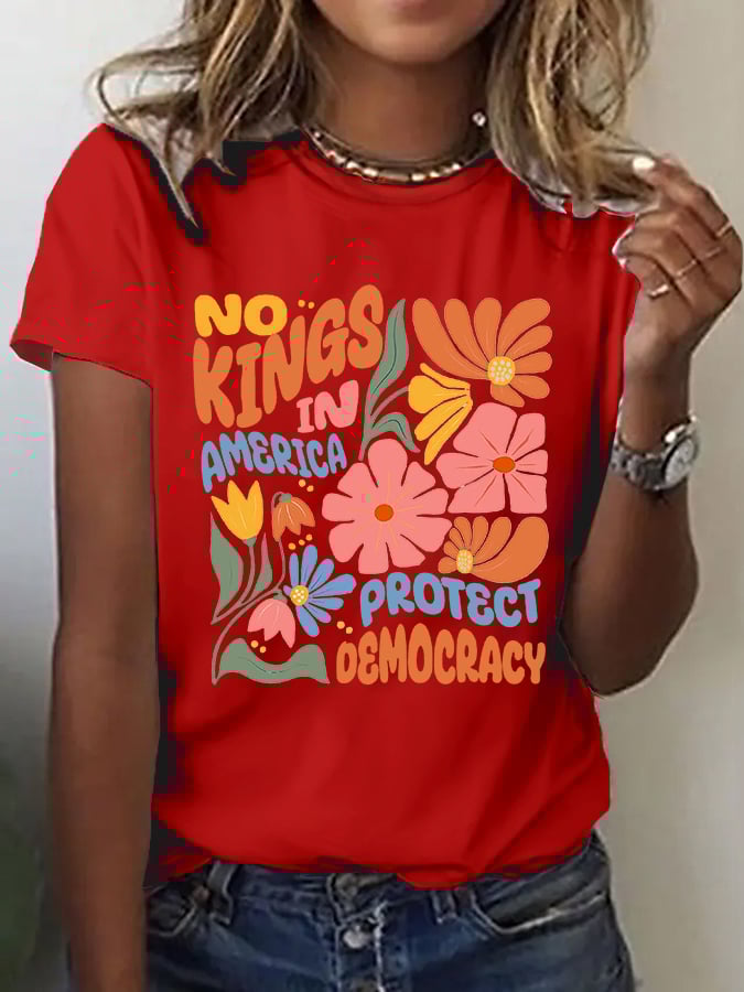 🔥Buy 3 Get 15% Off🔥Women's Fashion Casual American Kingless Print T-Shirt