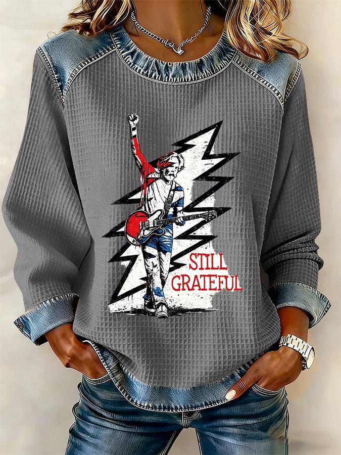 🔥Buy 3 Get 15% Off Women's Retro Print Long-Sleeve Sweatshirt