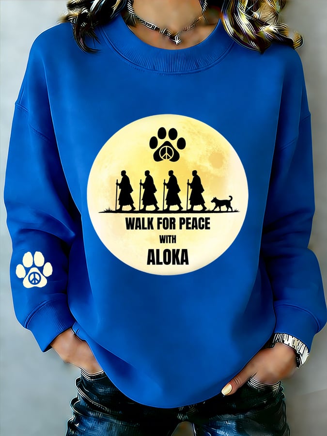Women's Walk For Peace Art Print Sweatshirt