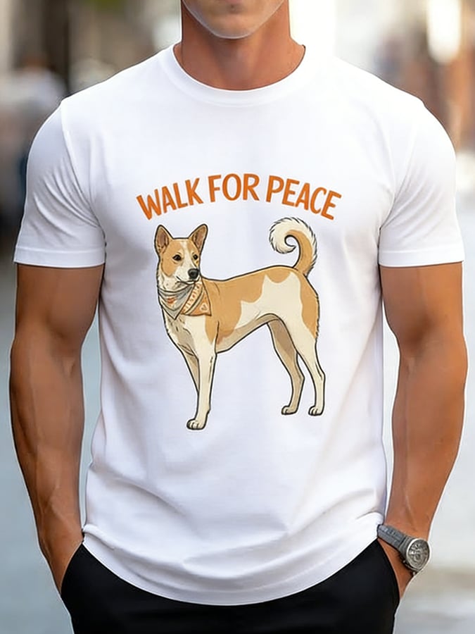 Men's Walk For Peace Printed Shirt