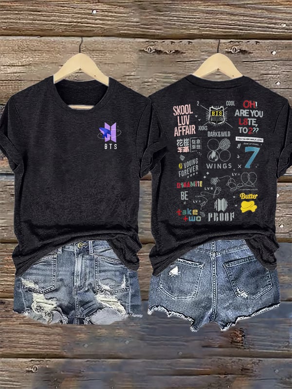 🔥Buy 3 Get 15% Off🔥Women's K-pop Print Casual T-Shirt