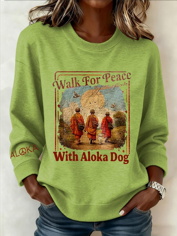 Women's Walk For Peace Art Print Sweatshirt