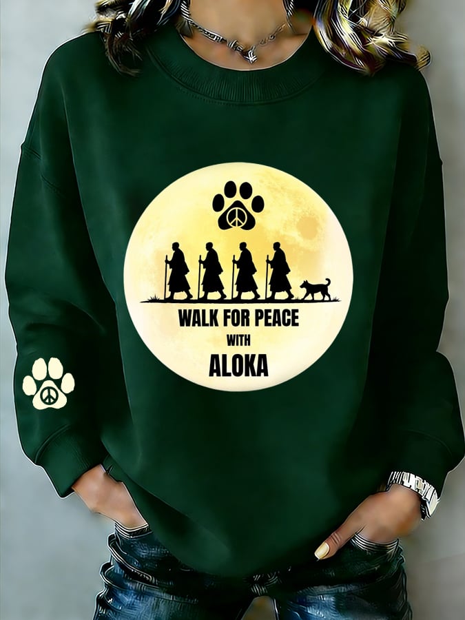 Women's Walk For Peace Art Print Sweatshirt