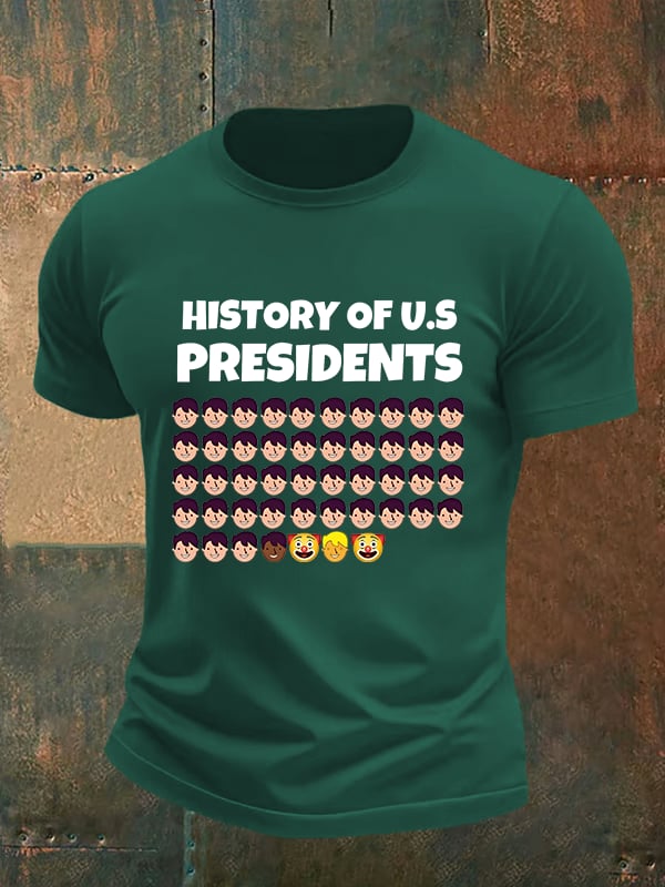🔥Buy 3 Get 15% Off🔥Men's History Of US Presidents Print T-Shirt
