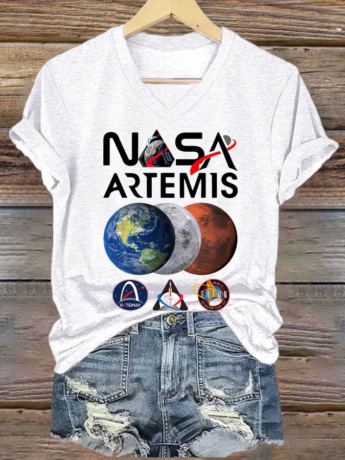 Women's Casual Artemis Ii Printed Short-Sleeve T-Shirt