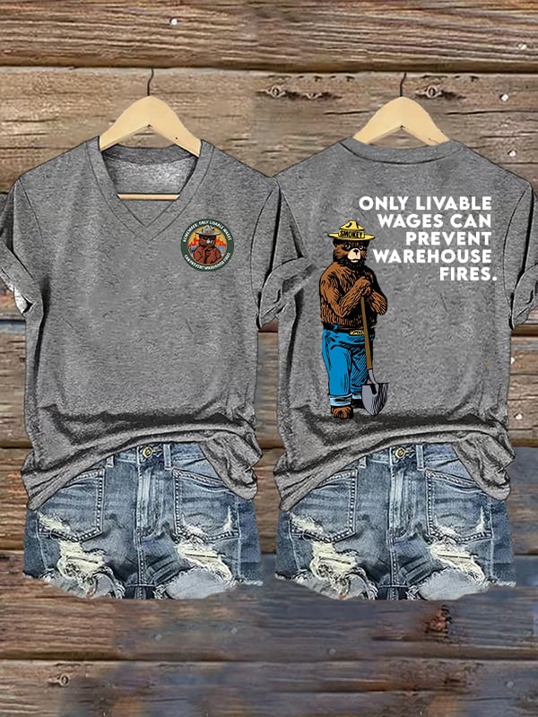 Women's Retro Resist Save The Forest Service Print T-Shirt