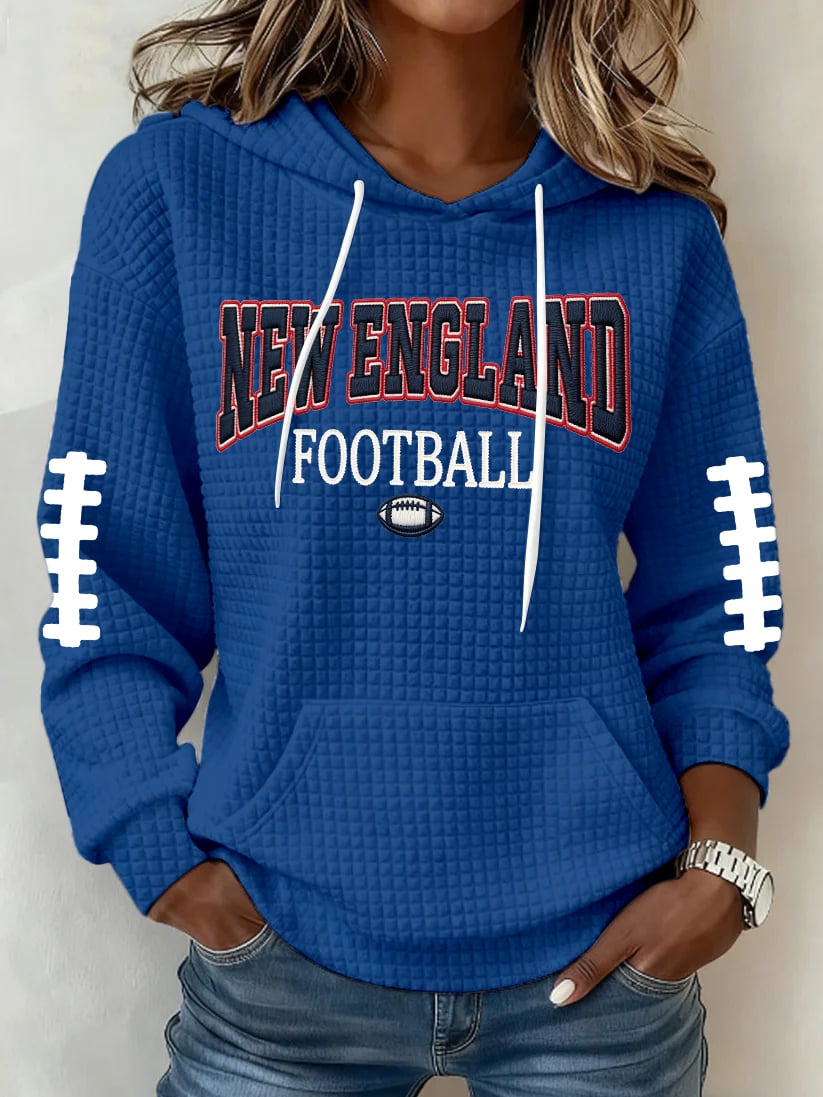 Women's Football Print Hoodie Sweatshirt