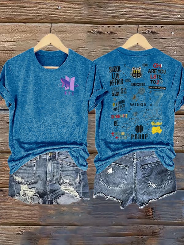 🔥Buy 3 Get 15% Off🔥Women's K-pop Print Casual T-Shirt