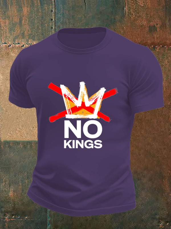 🔥Buy 3 Get 15% Off Men's no kings in America print T-Shirt