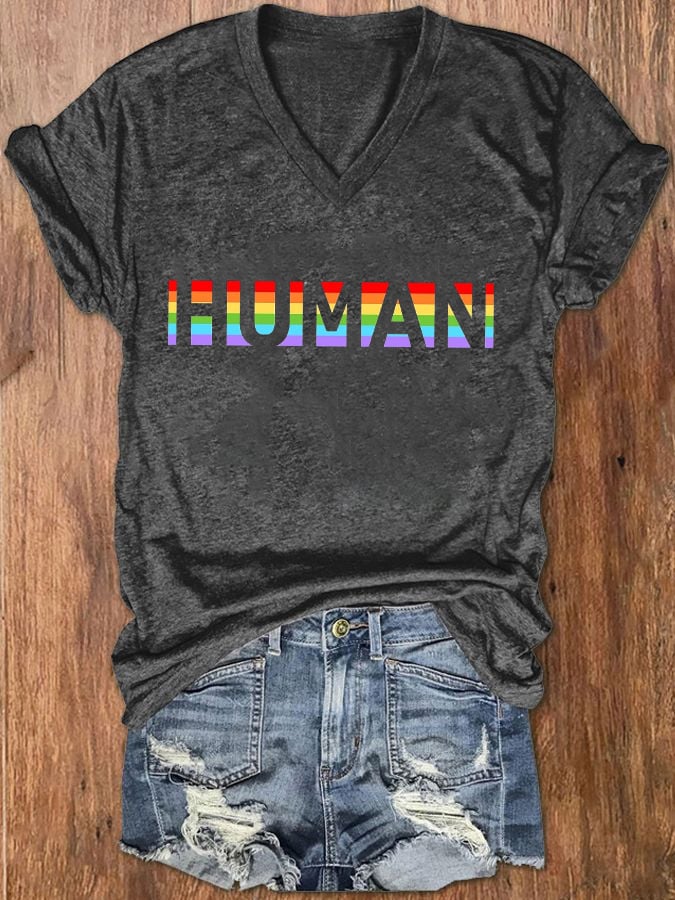 Women's Human LGBT Print T-shirt