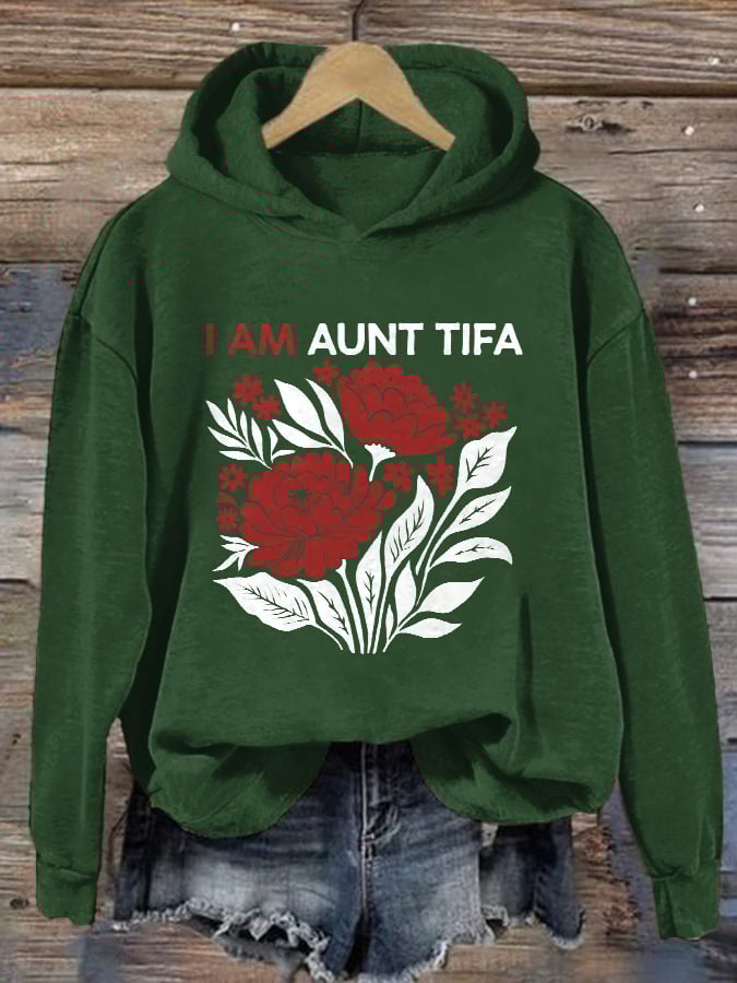 🔥Buy 3 Get 15% Off🔥Retro I Am Aunt Tifa Print Hoodie