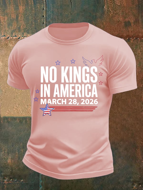 🔥Buy 3 Get 15% Off Men's NO KINGS IN AMERICA Print T-Shirt