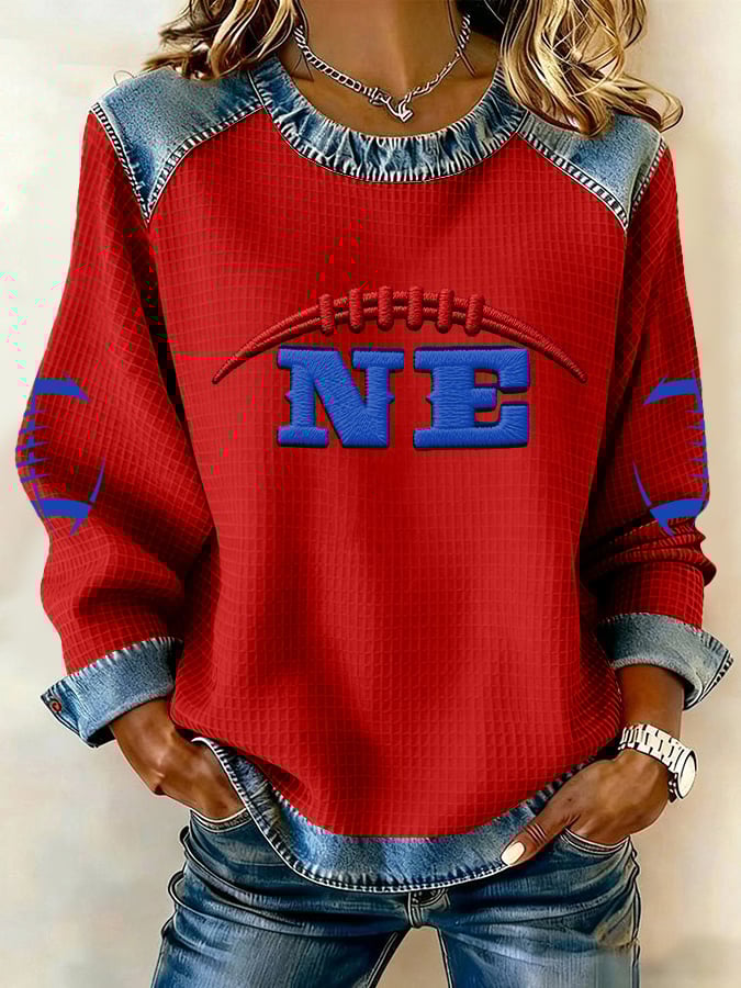 Women's Rugby Print Sweatshirt