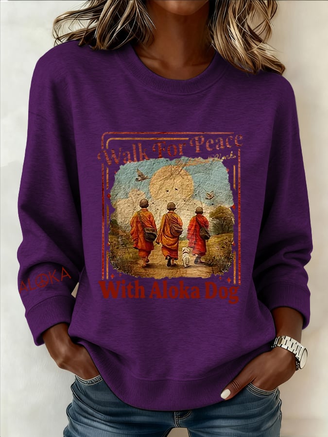 Women's Walk For Peace Art Print Sweatshirt