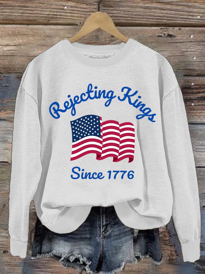 🔥Buy 3 Get 15% Off🔥Women's Rejecting Kings Print Sweatshirt