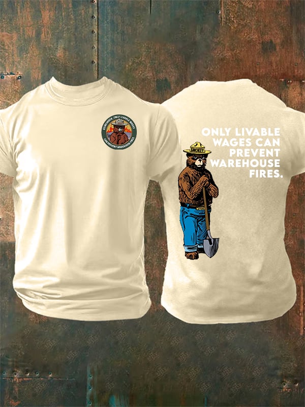 Men's Retro Resist Save The Forest Service Print T-Shirt