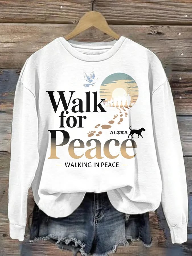 Women's Walk For Peace Art Print Sweatshirt