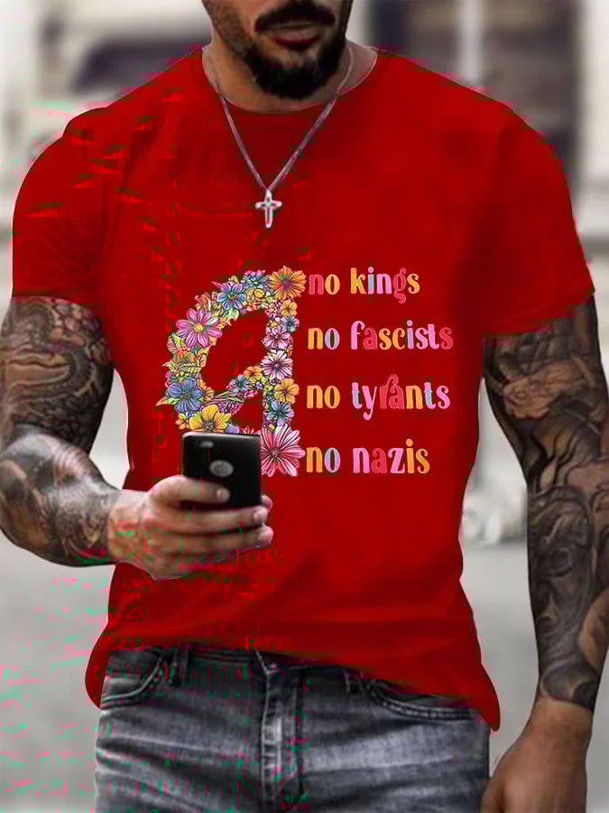 🔥Buy 3 Get 15% Off🔥Men's stylish casual FDT Reject King Tiger printed T-shirt