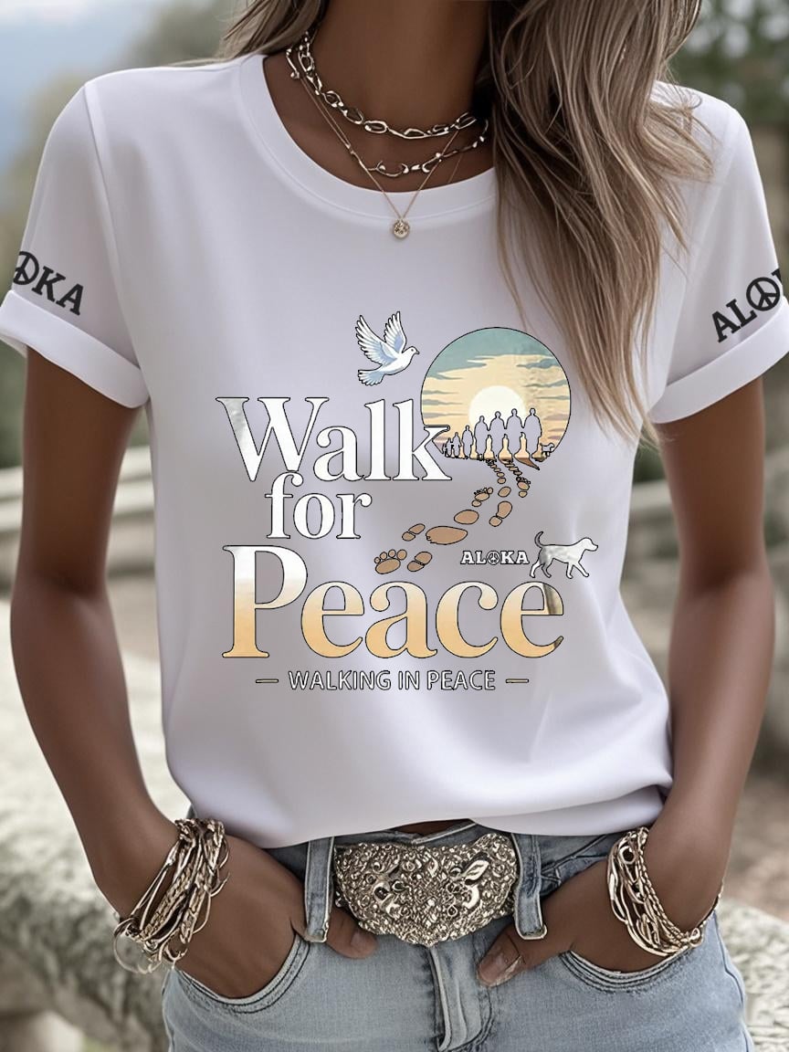 Women's Walk For Peace Art Print T-Shirt