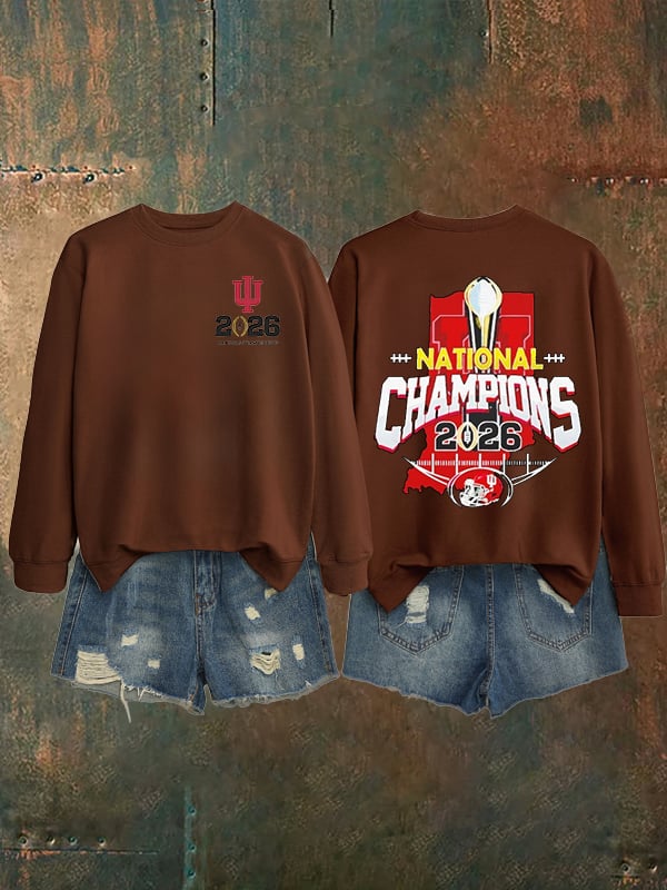 Women's Football Print Sweatshirt